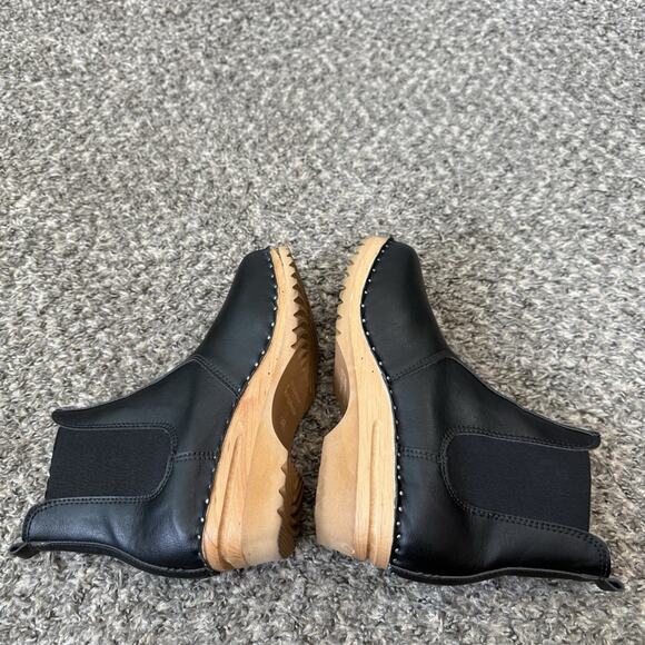 Swedish Clogs Troentorp Rockwell Black Leather Boots Chelsea 37 US 7-7.5 - Picture 3 of 5